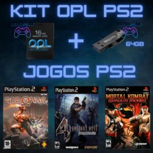 KIT OPL PLAYSTATION 2 64GB